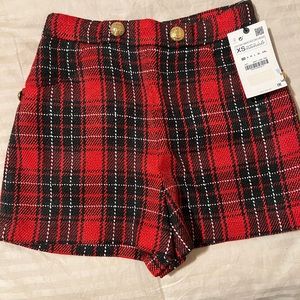 Zara Plaid Shorts